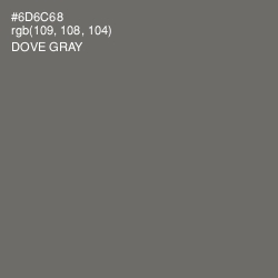 #6D6C68 - Dove Gray Color Image